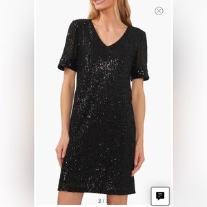 Cece black sequin cocktail dress. XS. NWT.